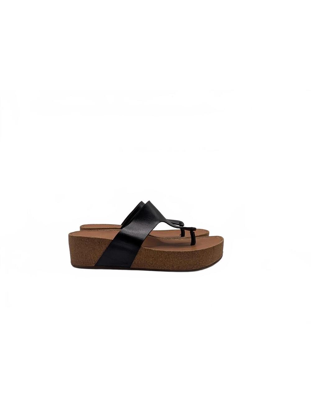 Lucky Brand  Black Lizabi Slip-On Platform Sandals Women's Size 8.5